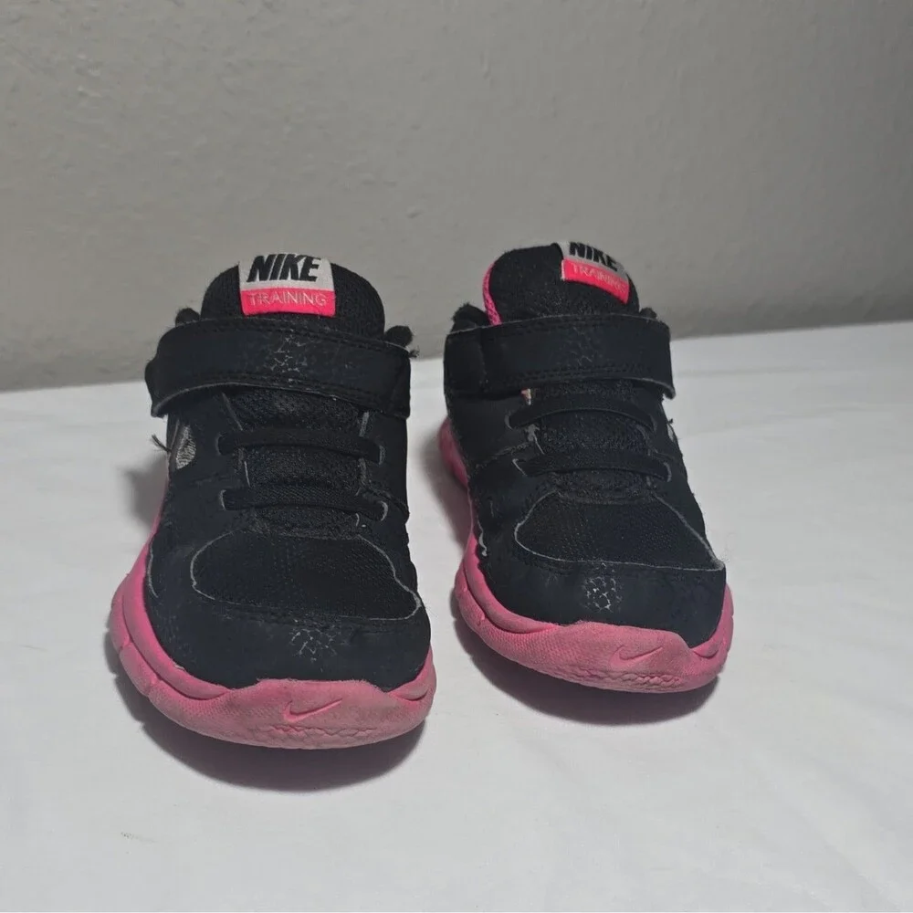 Nike Flex Supreme TR 2 Kids Toddler Black/Pink Sneakers US 9C